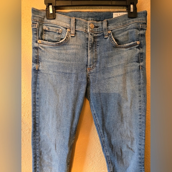 Rag & Bone Blue Ankle Cropped Jeans - Picture 5 of 11